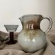 Vintage glazed ceramic water/orangeade carafe, 1950