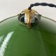 Pair of vintage industrial enamelled suspensions