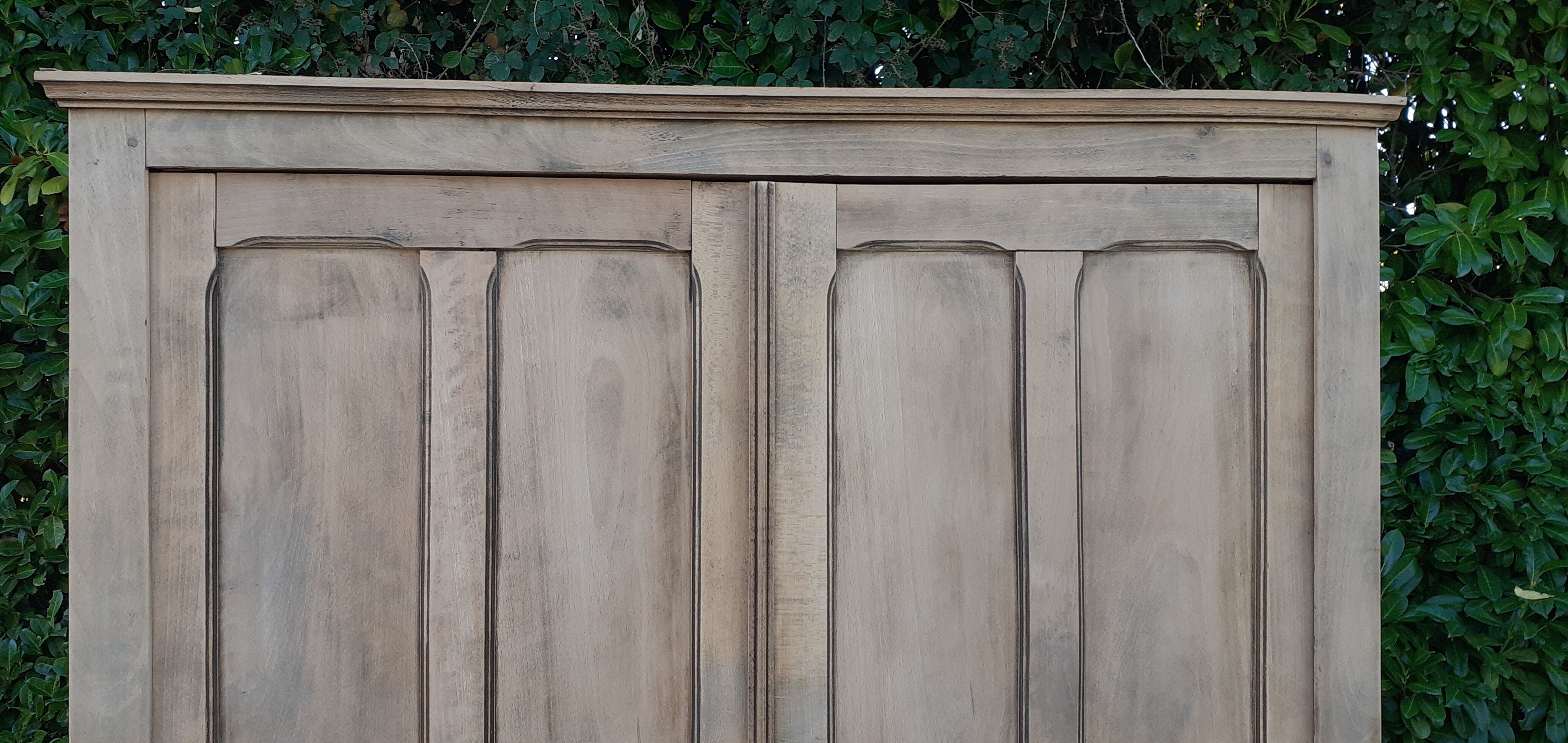 Parisian wardrobe 2 doors in oak raw wood
