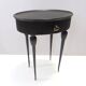 Table d'appoint, table de chevet ovale en hêtre noir ébénisé, Italie