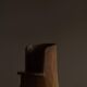 Swedish brutalist mid-century sculptural chair in solid pine.