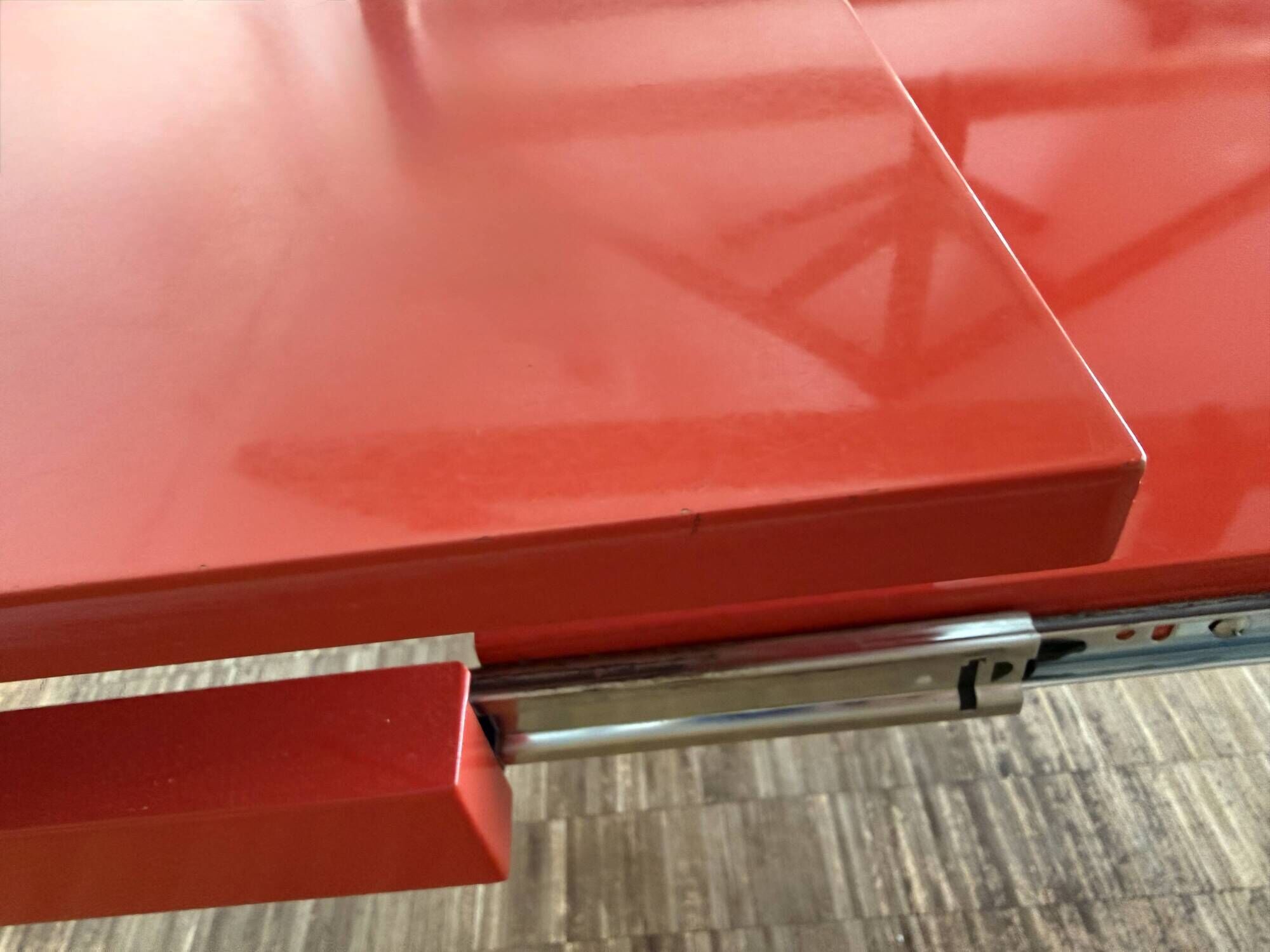 Red lacquered desk Conran Shop