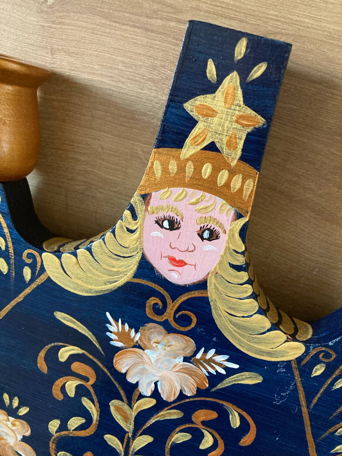 Traditional Russian painted candlesticks