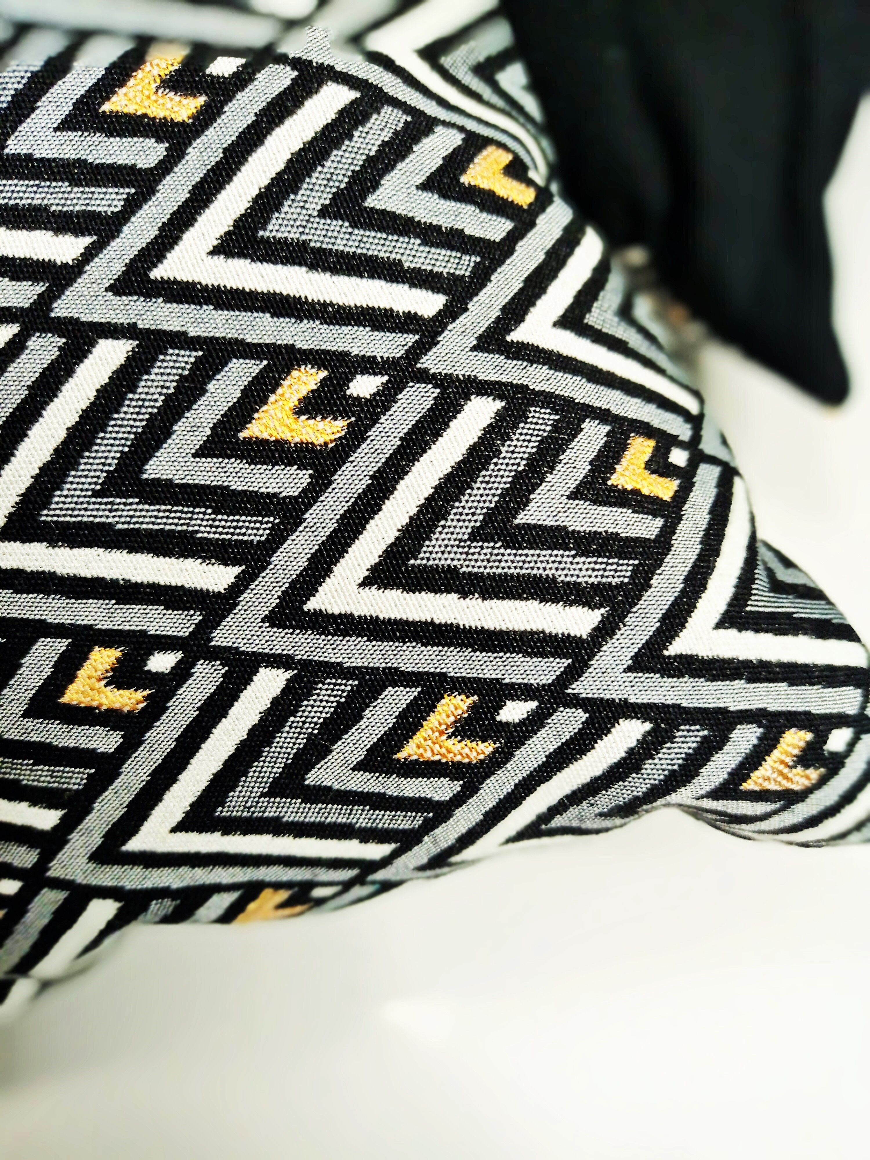 Pair of Art Deco cushions in upholstery fabric