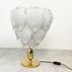 Vintage murano leaf table lamp, 1970s