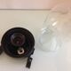 Long porthole wall lamp in glass and bakelite industrial style