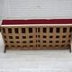 1950s, Danish 3-seater sofa, original red/beige furniture wool.