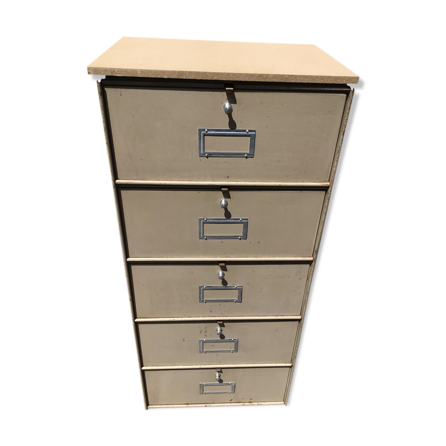 Valve cabinet Ronéo beige 5casiers