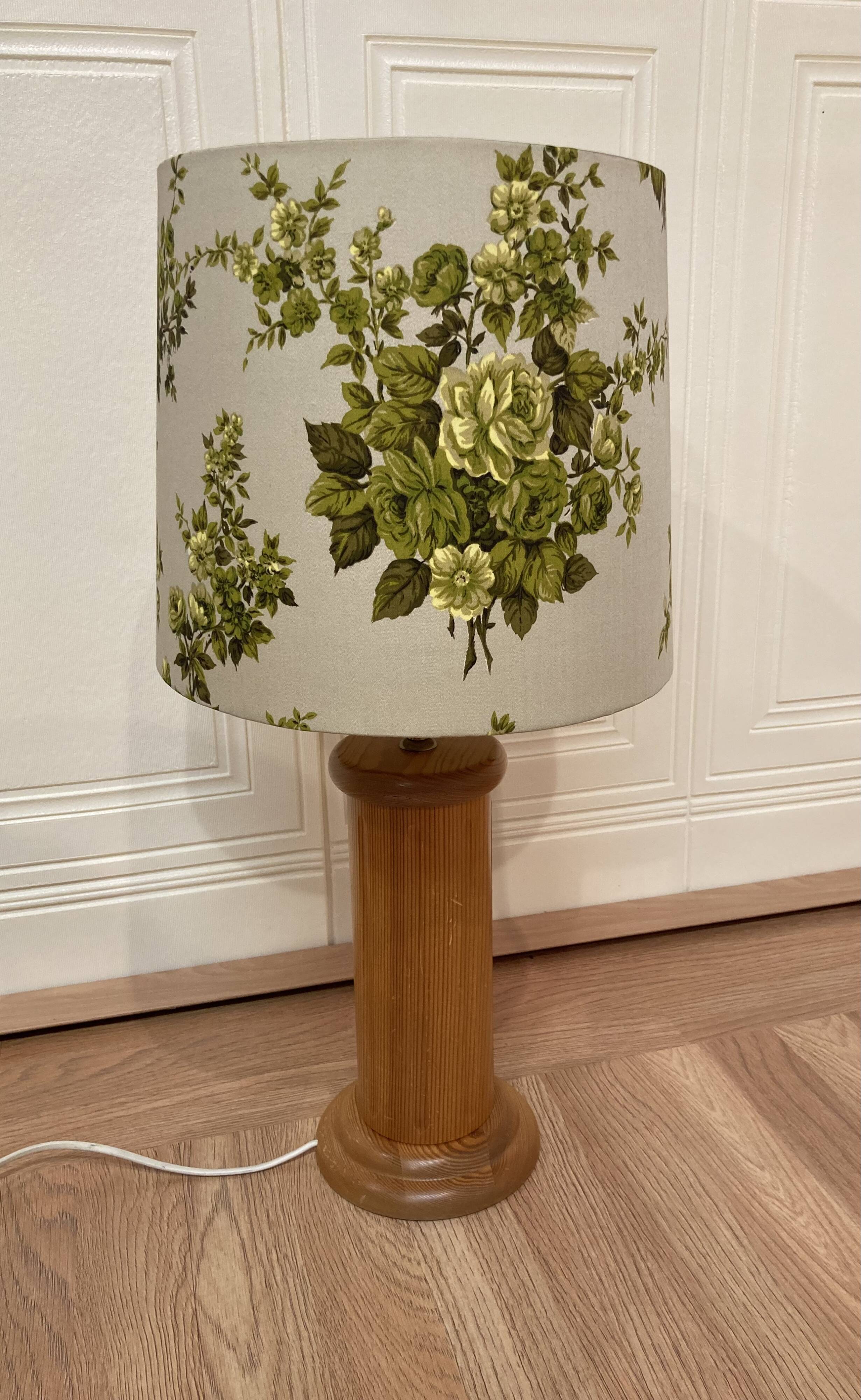 PAIR OF LARGE PINE LAMPS 1960 "SCANDINAVIAN DESIGN".