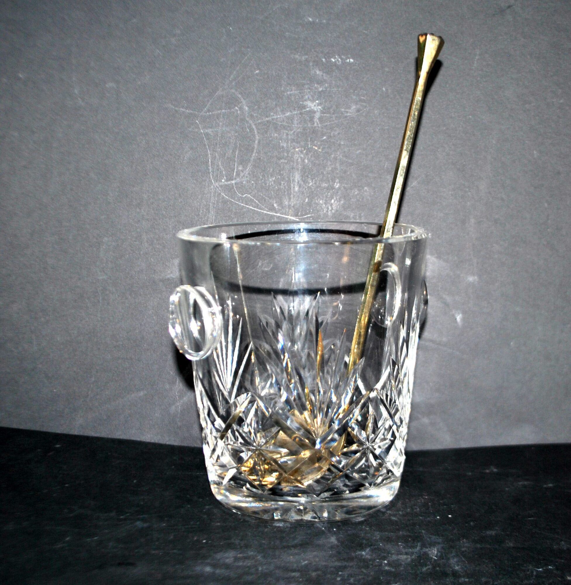 Cut crystal ice bucket Saint-Louis model Massenet H12cm