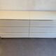 Commode double en laque beige années 80’ Eric Maville