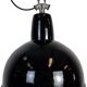 Industrial Black Enamel Factory Lamp with Cast Iron Top, 1950s