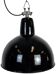 Industrial Black Enamel Factory Lamp with Cast Iron Top, 1950s
