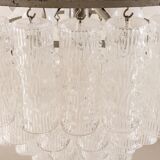 Italian Murano glass chandelier attributed to Venini, 1970s