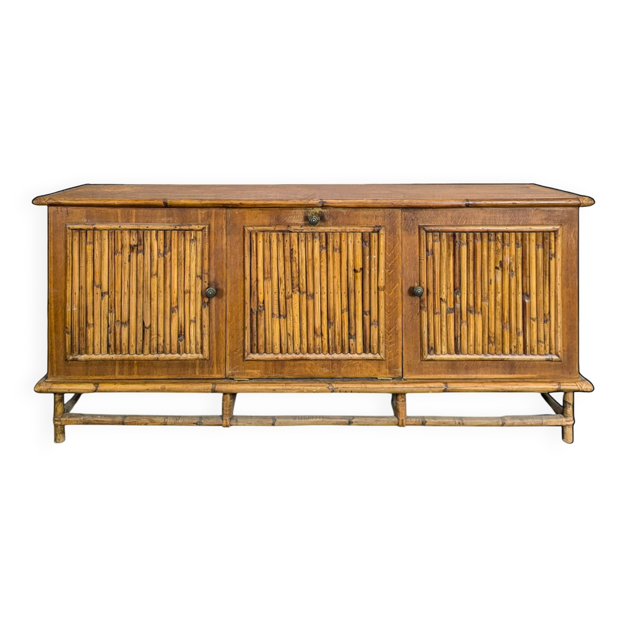 Enfilade en bambou fendu, années 60