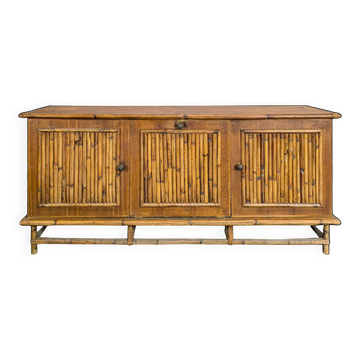1960s split bamboo enfilade