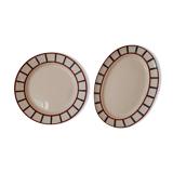 Set of 2 presentation dishes Béarn, HCBM Montereau