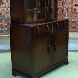 1930s English Art Deco oak buffet