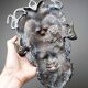 Vintage bronze African mask Bamoun, Cameroon