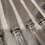 12 silver plated table knives, goldsmith SFAM, art deco style