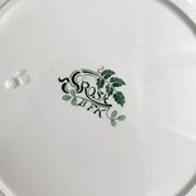 4 ironstone dinner plates "Rosa" Boch Freres Keramis BFK
