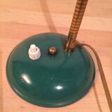 Green flexible desk lamp, 50s,vintage metal