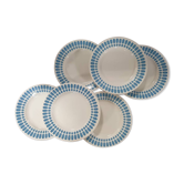 Old X6 flat plates model "Tartan" of the French factory of Digoin