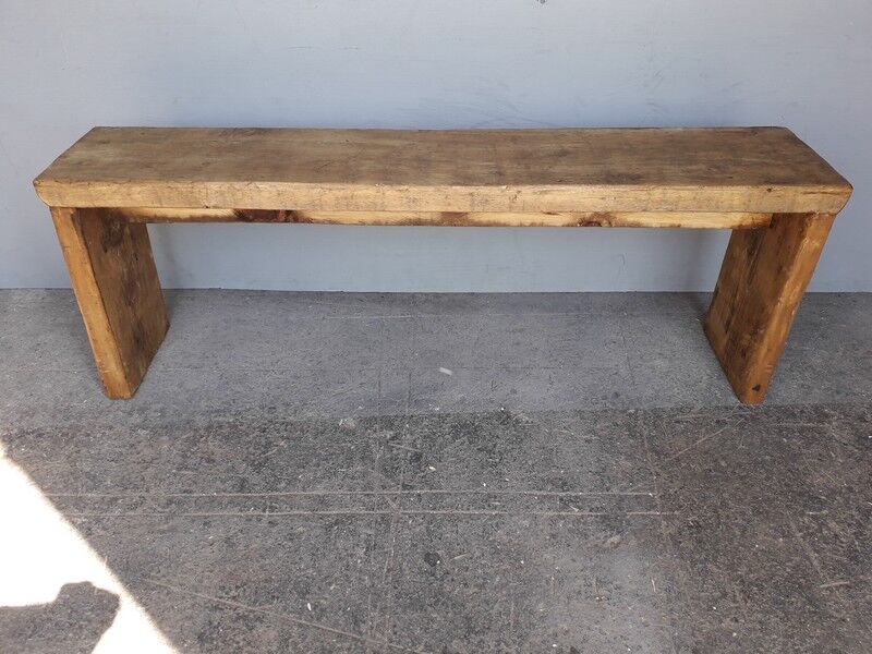 Vintage bench period 1960 old solid wood
