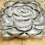 Murano glass square ceiling in the shape of a flower