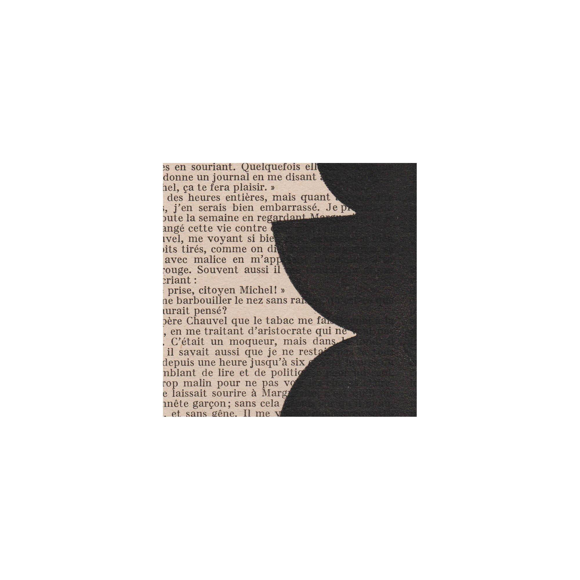 Collection of paintings on old book page - 4 abstract paintings signed Eawy