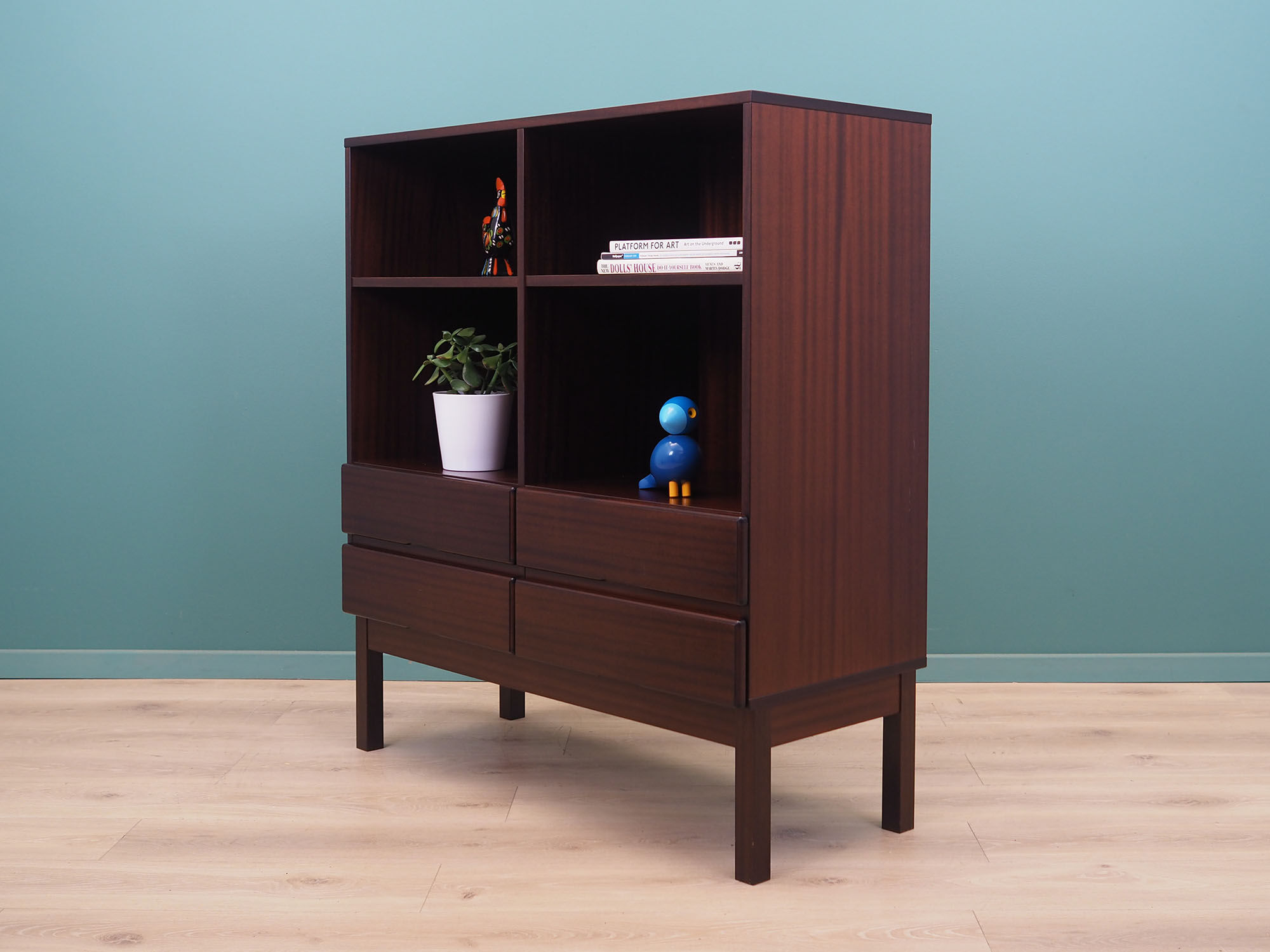 Mahogany bookcase, Danish design, 1960s, production: Denmark