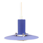 Une lampe suspendue minimaliste bleue de Lyfa Danemark des années 1980.