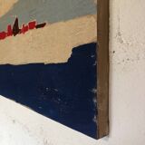 Abstract painting on panel