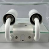 60s 70s wall lamp Glashütte Limburg Germany Glass & Metal Age Design