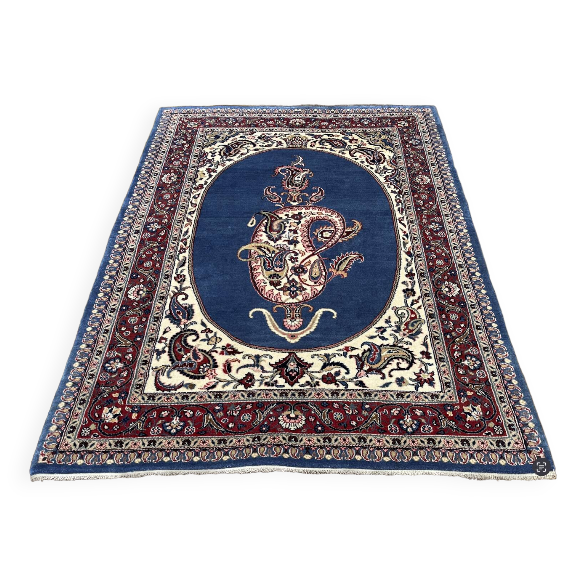 Persian carpet Ghoum drawing Boteh