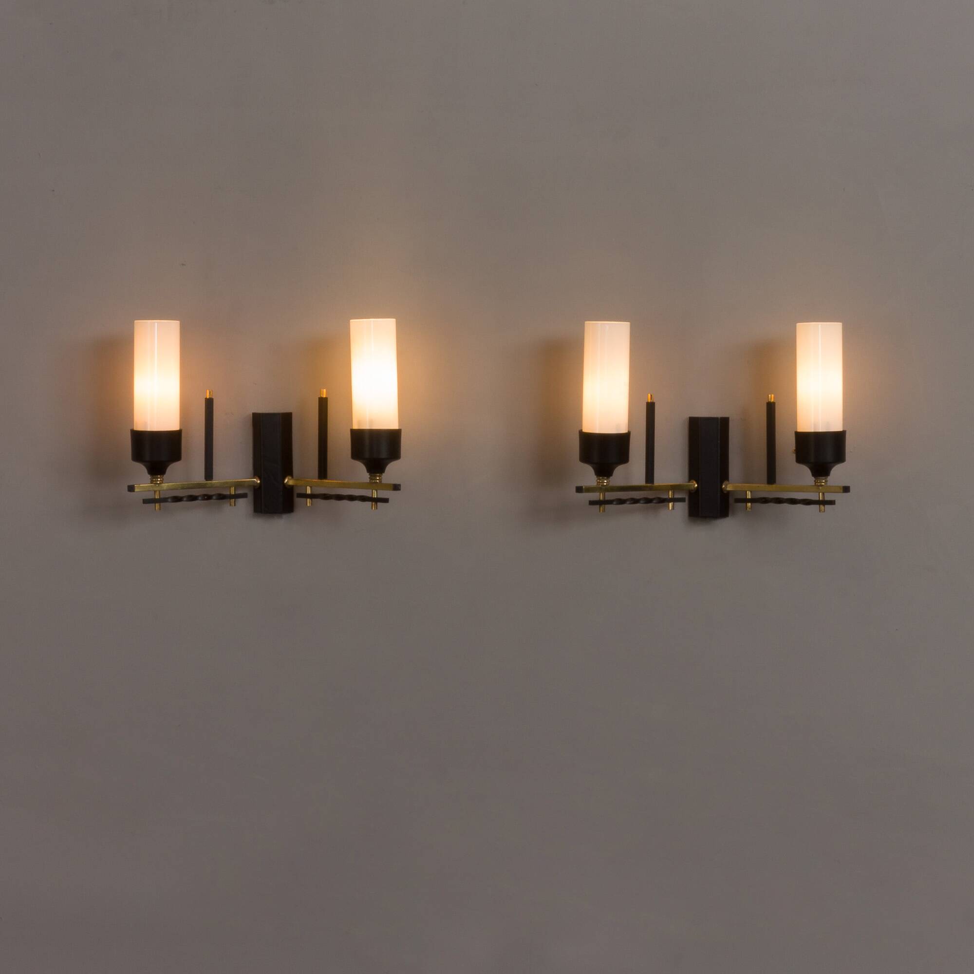 Pair of Italian mid-century wall scones, 1960s