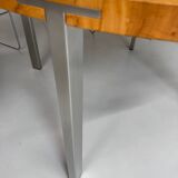 Naver Nissen and Gehl Scandinavian design round table with metal legs and wooden top