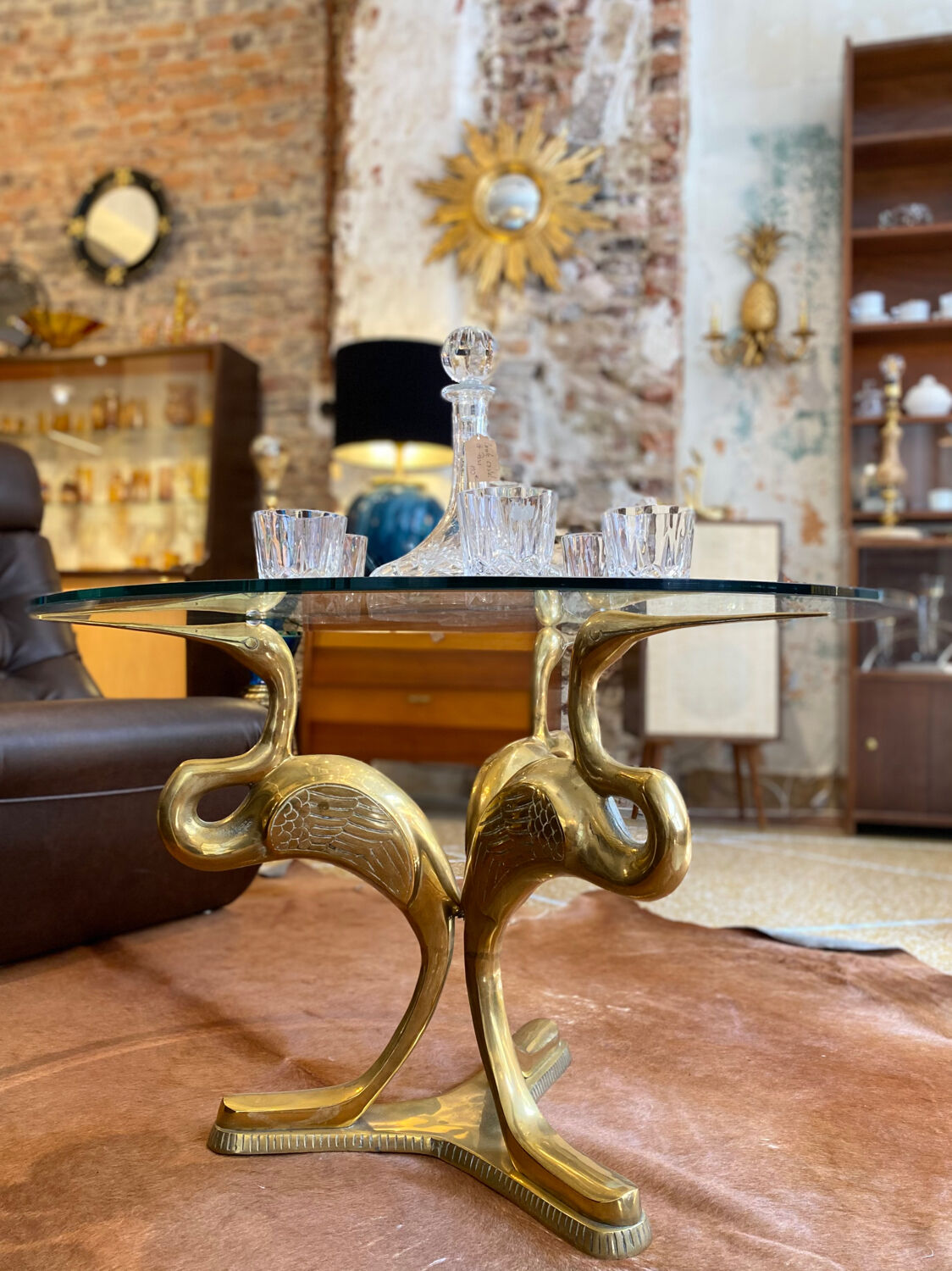 Hollywood Regency Heron Coffee Table