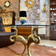 Hollywood Regency Heron Coffee Table