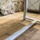 Farmhouse table 6 people white patinated in rectangular solid oak
