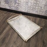 Mirror and metal tray