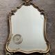 Ancien miroir et console murale en bois sculpté