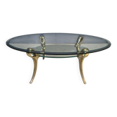 Brass and glass coffee table, 1970s