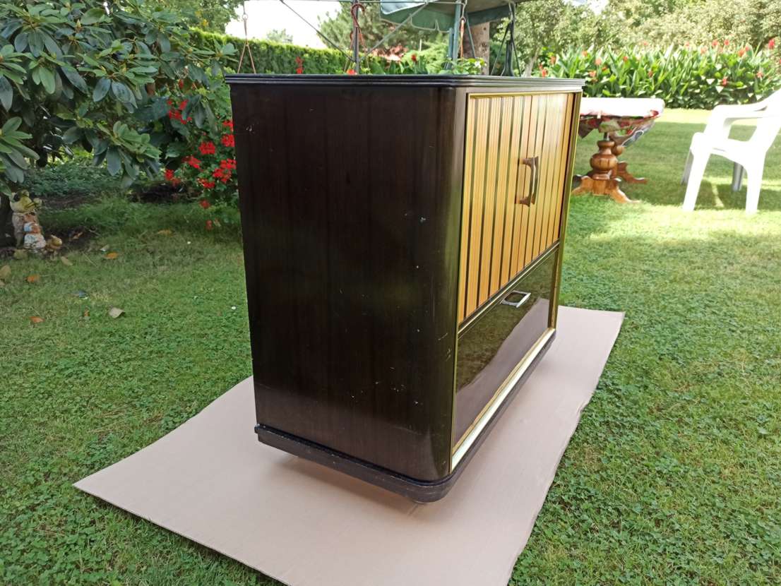 Mid-Century roller shutter cabinet, 1960s / 1970s