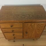 Dresser solid oak compass feet, 50s