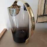 Vintage 70s smoked glass carafe