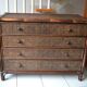 Commode vintage rotin bambou