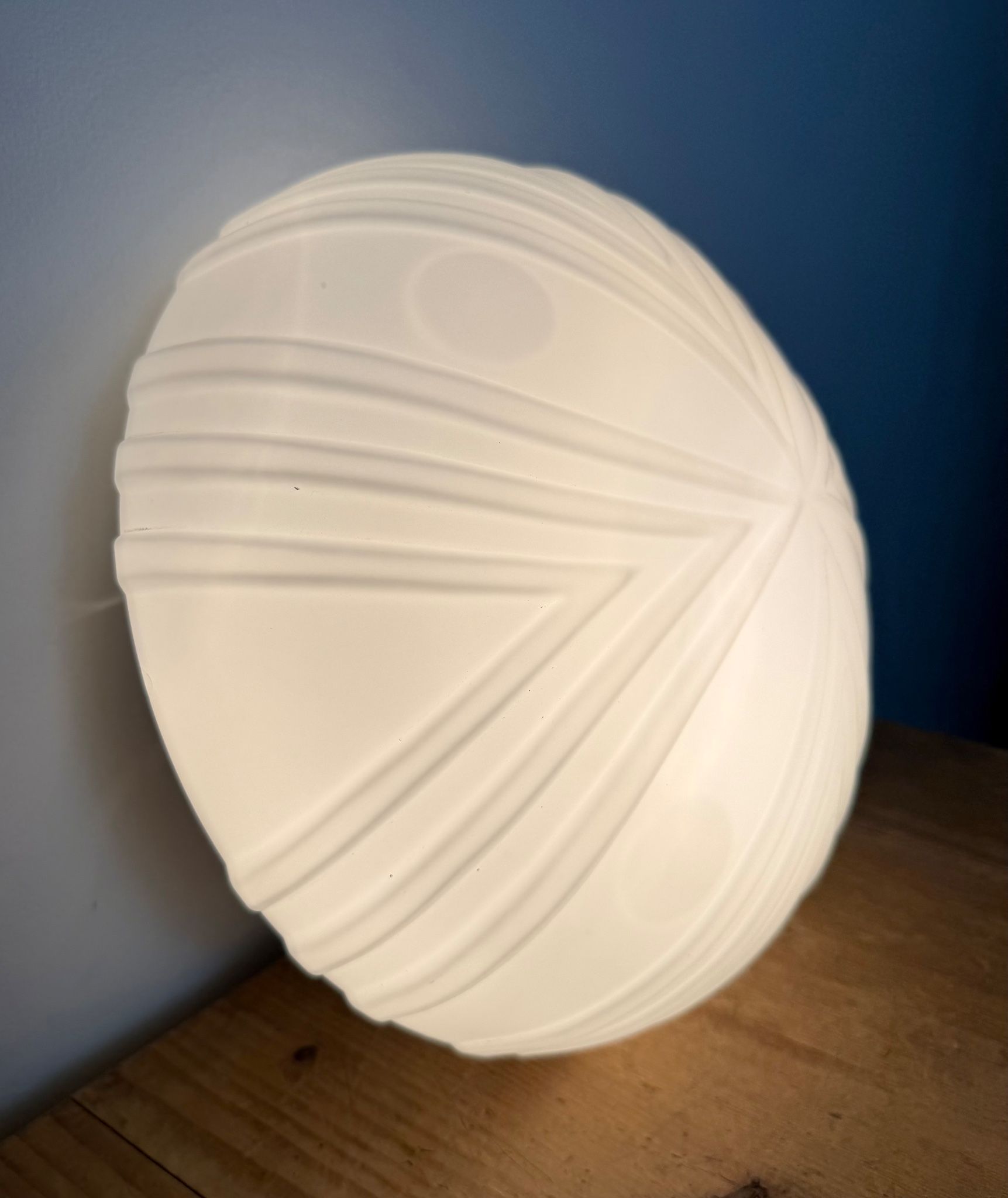 Vintage Wall Or Ceiling Light with Milk Glass, 1970s