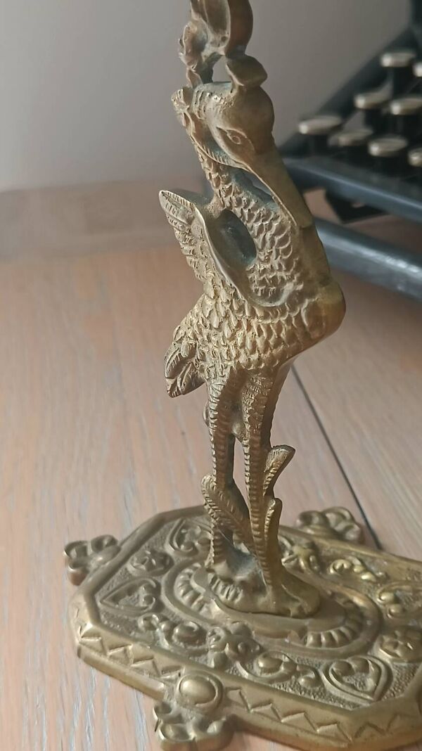 Paire de bougeoirs anciens Style orientaliste Art déco