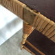 Rattan service on vintage wheels